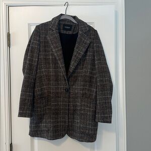 Soaked Black and Brown Plaid Blazer
